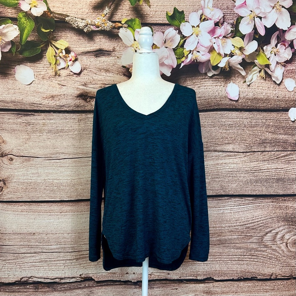Women’s Rayon Multicolored V-Neck Casual Comfy Sweatshirt Top